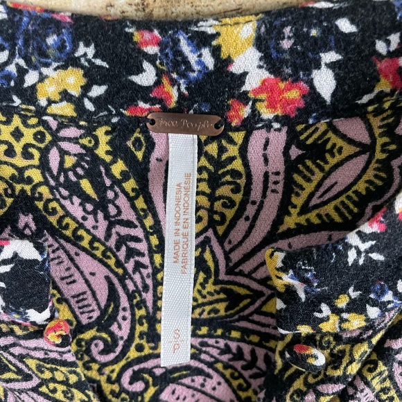 Free People Wildflower Henley Long Sleeve Tunic M - Picture 6 of 7